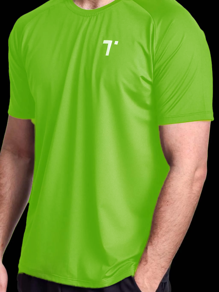 Tshirt lisa basik verde fluorecente