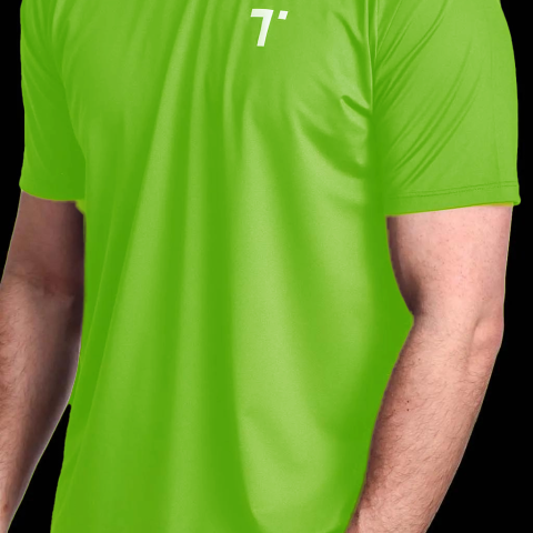 Tshirt lisa basik verde fluorecente